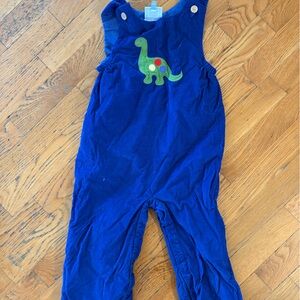 Little English Royal Blue Jon Jon  with Green Dinosaur